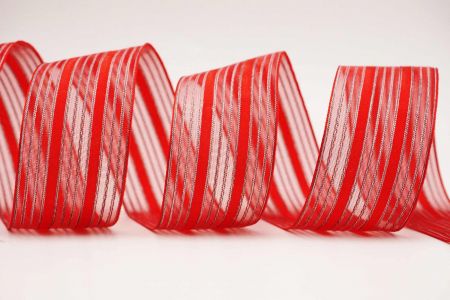 Striped Satin & Sheer Ribbon - Striped Satin & Sheer Ribbon